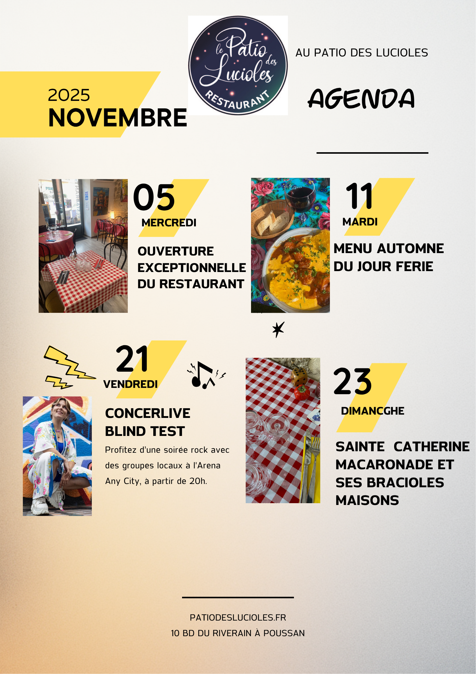 Accueil 3 Affiche evenement programme du mois moderne illustratif jaune 1