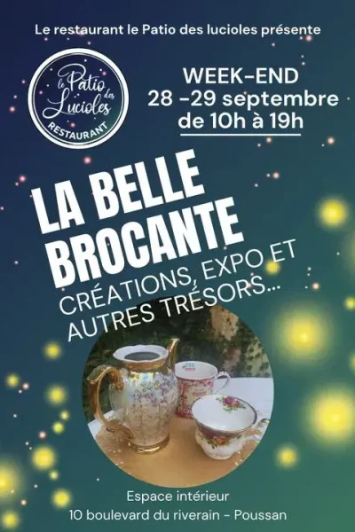 Brocante à Poussan, Le Patio des Lucioles